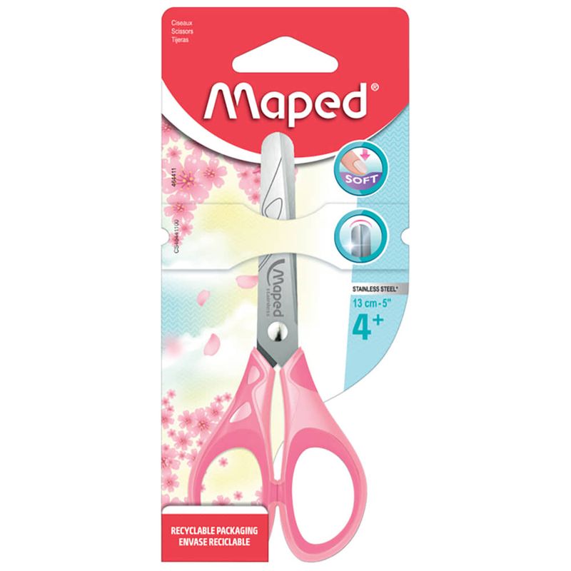 Tijera-MAPED-Soft-pastel-13-cm-hojas-redondeadas