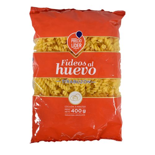 Fideo al huevo tirabuzón PRECIO LIDER 400 g