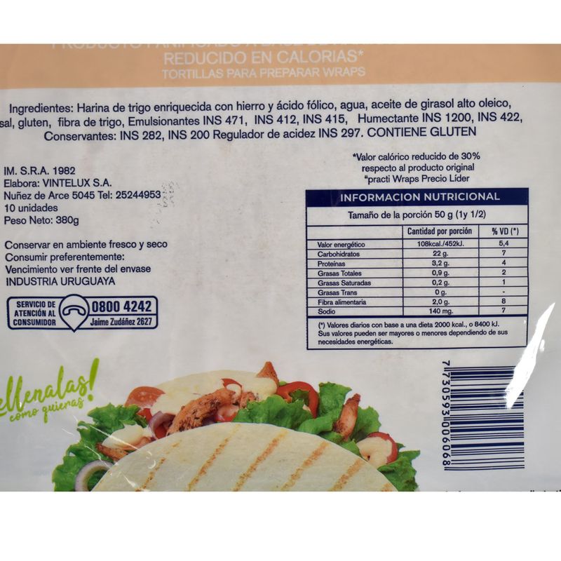Tortilla-PRECIO-LIDER-light-380-g