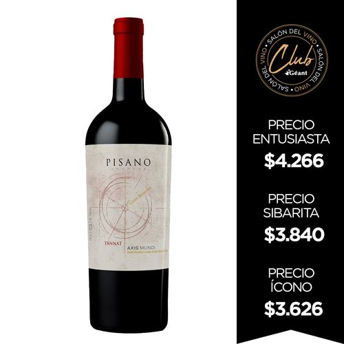 Vino tinto tannat Axis Mundi Pisano 750 ml