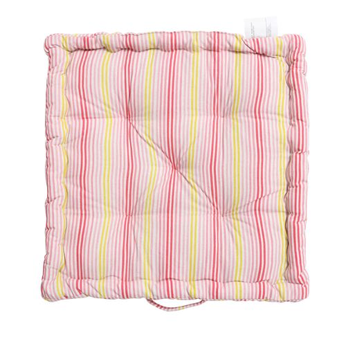 Almohadón tatami 40x40x9 cm Línea Bloom con franjas