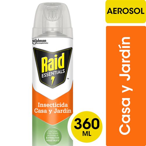 Insecticida RAID Essentials casa y jardín 360 ml