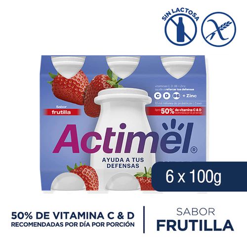 Actimel DANONE pack ahorro frutilla 600 ml