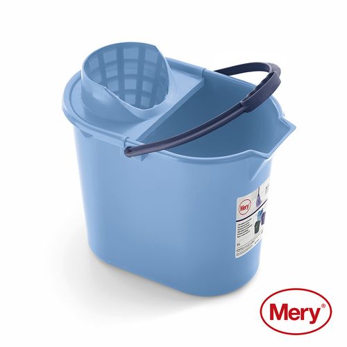 Balde con escurridor 12 L 34x25x29 cm celeste mery