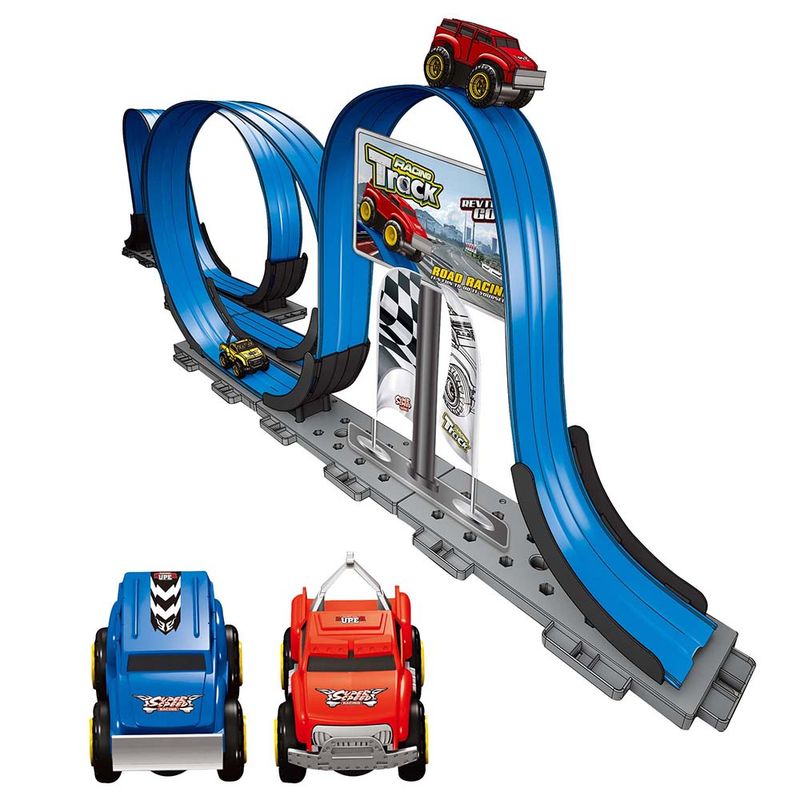 Pista-de-autos-con-looping-y-montaña