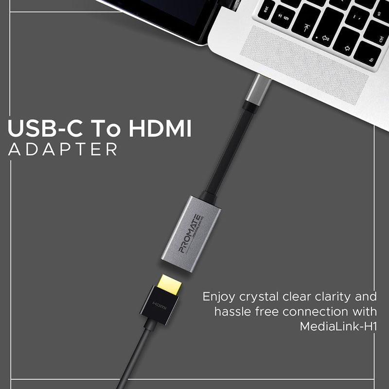 Adaptador-PROMATE-Medialink-USB-C-a-HDMI-4K-gris