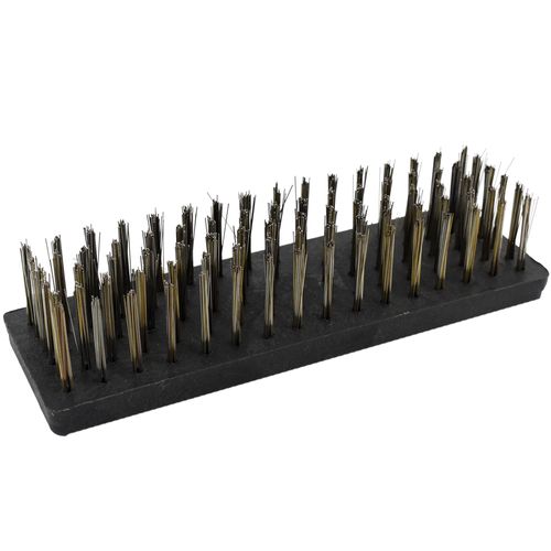 Cepillo alambre GOLDEX cuerpo plástico rectangular