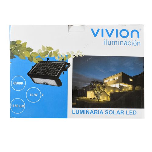 Foco VIVION solar led Leadpad 10w frio negro