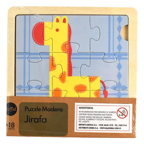 Puzzle por piezas jirafa madera ROYAL