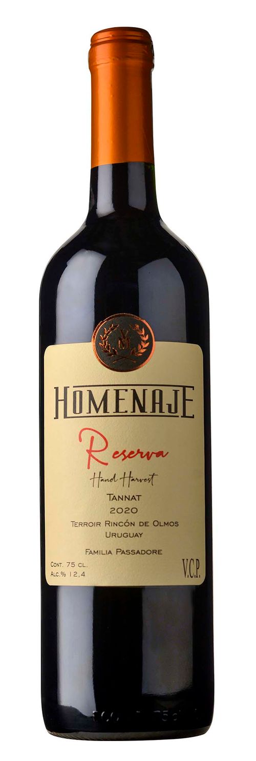 Vino tinto tannat reserva HOMENAJE 750 ml