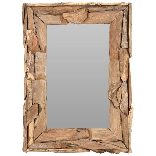 Espejo con marco madera 72x51 cm