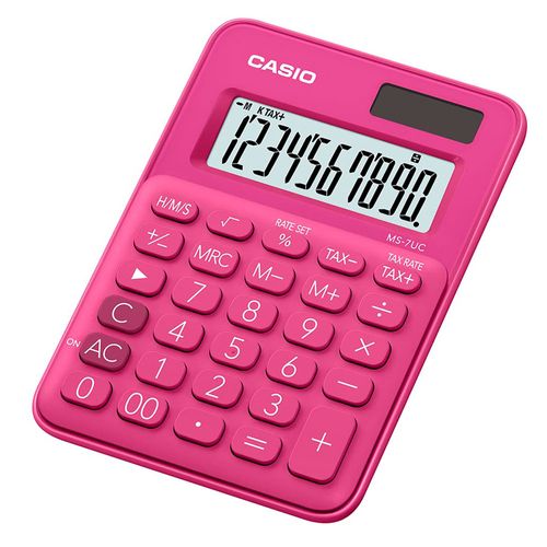 Calculadora CASIO Mod. MS-7UCRD roja