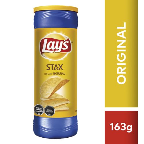 Papas fritas LAY'S Stax original tubo 163 g