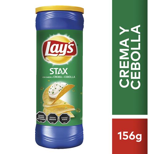 Papas fritas LAY'S Stax cebolla tubo 163 g