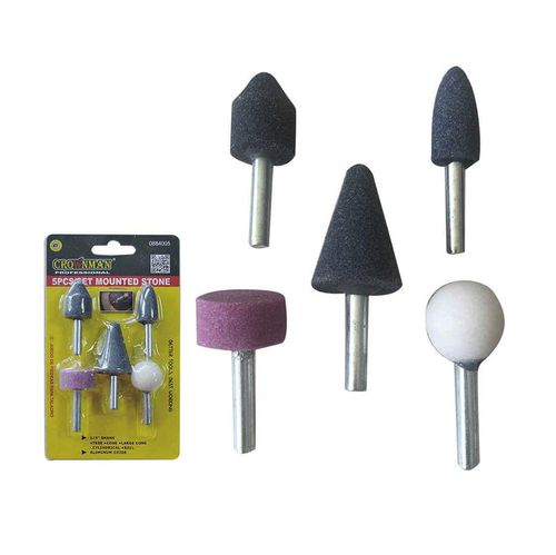 Kit de 5 piedras CROWNMAN abrasivas enc. 1/4