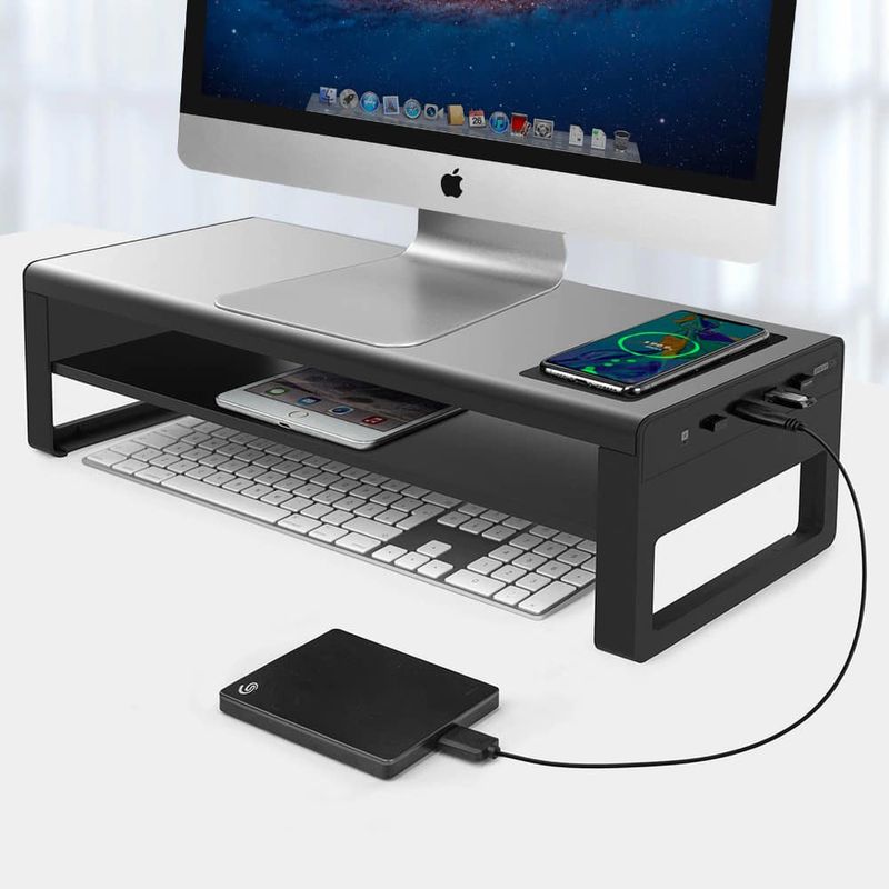Soporte-de-monitor-con-hub-4-usb-y-carga-inalambrica