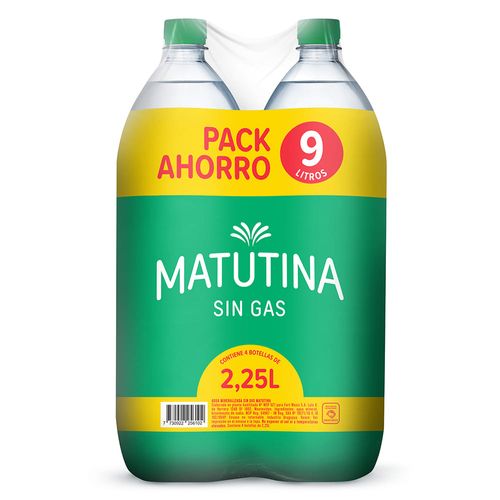Pack agua MATUTINA sin gas 2.25 L x 4