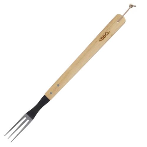 Tenedor 46 cm para parrilla de mango de madera