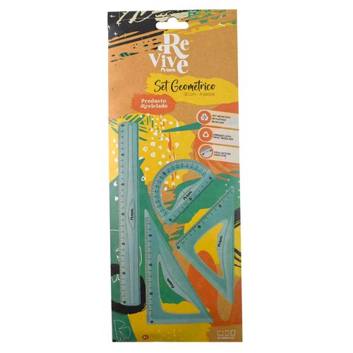 Juego de geometría TORRE revive 30 cm 4 piezas