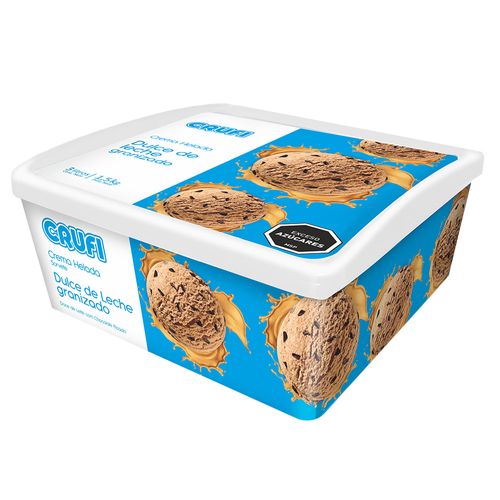 Helado CRUFI dulce de leche granizado 3 L