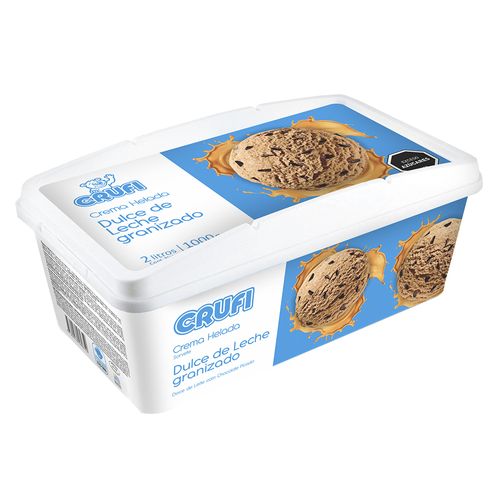Helado CRUFI dulce de leche granizado 2 L