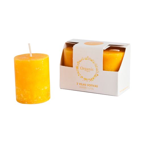 Vela votiva ORGANIC maracuyá x 2 un.