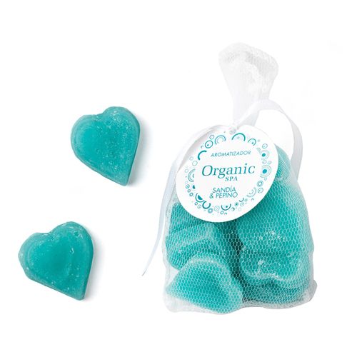 Pack de velas corazones ORGANIC sandia/pepino