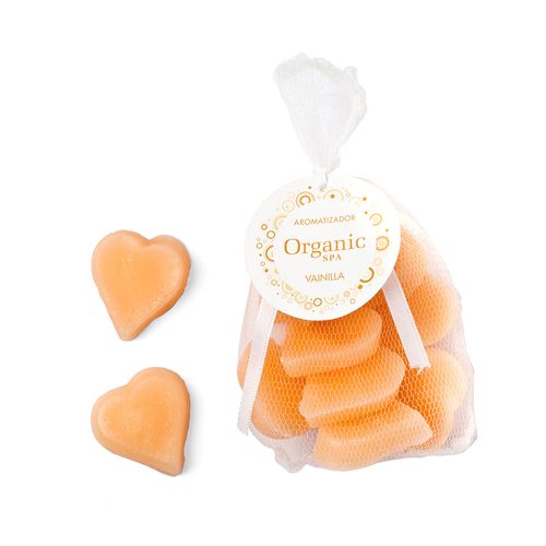 Pack de velas corazones ORGANIC vainilla