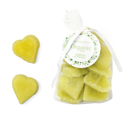 Pack de velas corazones ORGANIC verbena fres
