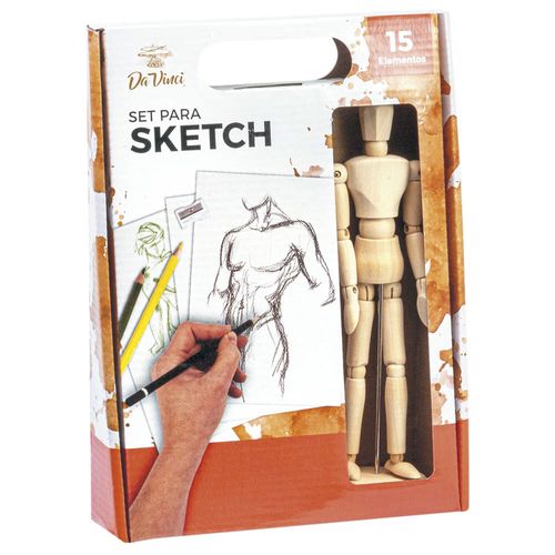 Set de arte DA VINCI para sketch 15 piezas