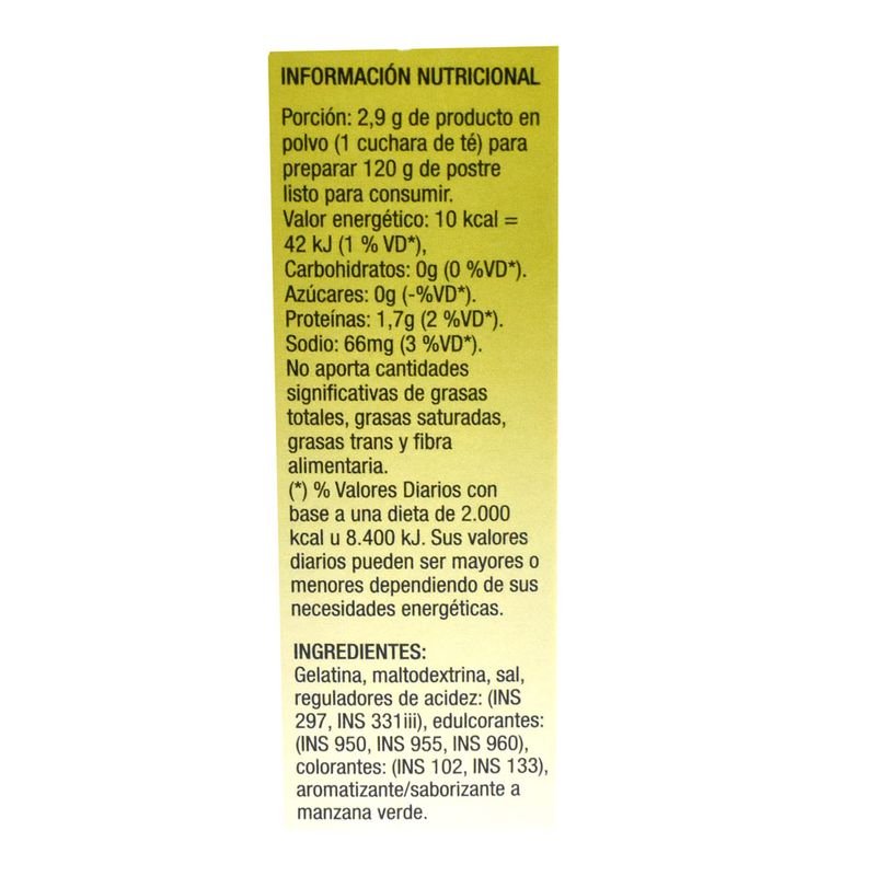 Gelatina-PRECIO-LIDER-manzana-verde-light-8-porciones