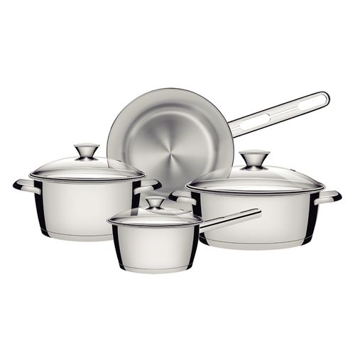 Batería cocina 4 piezas acero inoxidable TRAMONTINA
