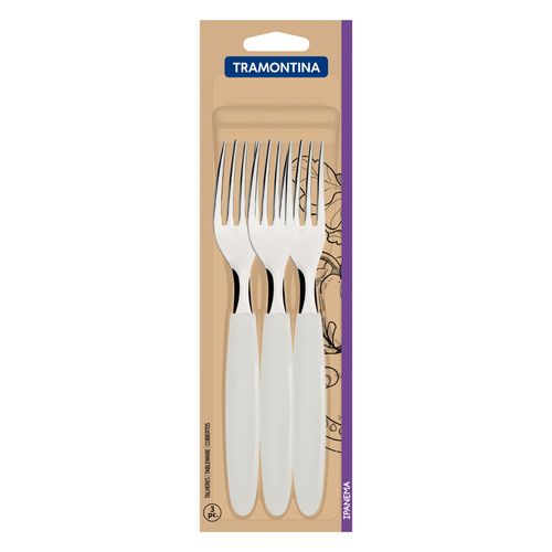 Juego de tenedores para mesa 3 piezas IPANEMA blanco