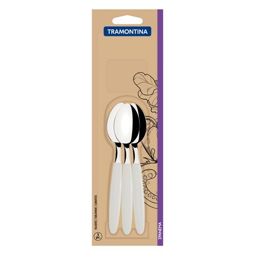 Juego cucharas de te 3 piezas IPANEMA blanco