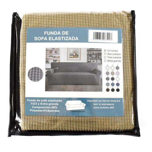 Funda sofá Punto Jacquard 1 cuerpo Camel 15