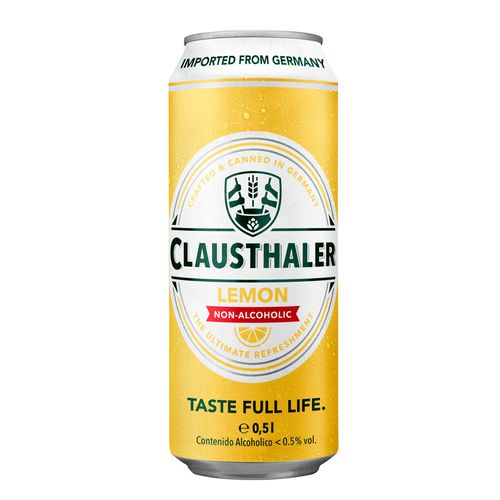 Cerveza sin alcohol CLAUSTHALER con limón 500 ml