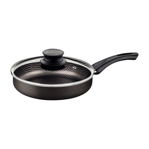 Sartén recta con tapa antiadherente 24 cm