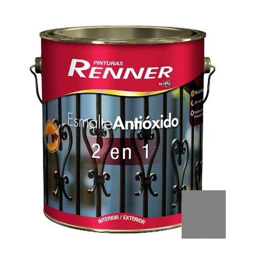 Esmalte RENNER antióxido 2 en 1 mate grafito x 0.9