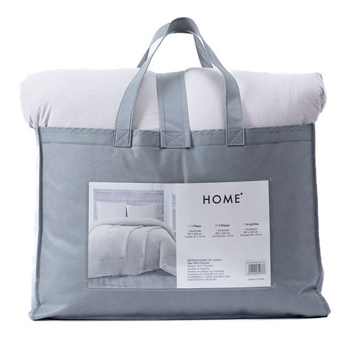 Acolchado HOME línea confort twin color natural