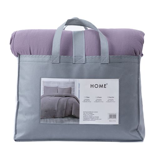 Acolchado HOME línea confort full color purpura