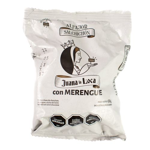 Alfajor salchichón JUANA LA LOCA chocolate merengue 68 g