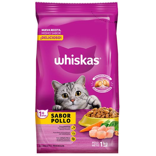 Alimento para gatos WHISKAS Pollo & Leche 1 kg