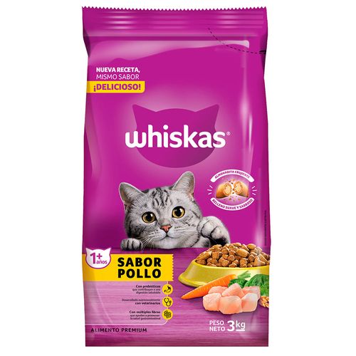 Alimento para gatos WHISKAS Pollo & Leche 3 kg