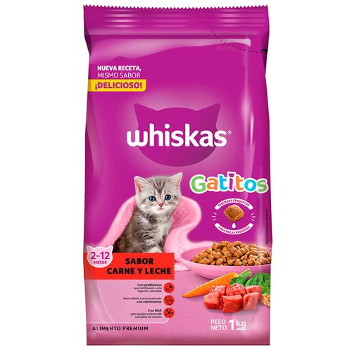 Alimento para gatitos WHISKAS Carne & Leche 1 kg