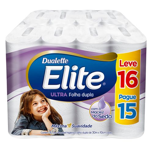 Papel higiénico ELITE Dualette doble hoja perfumado 30m x16