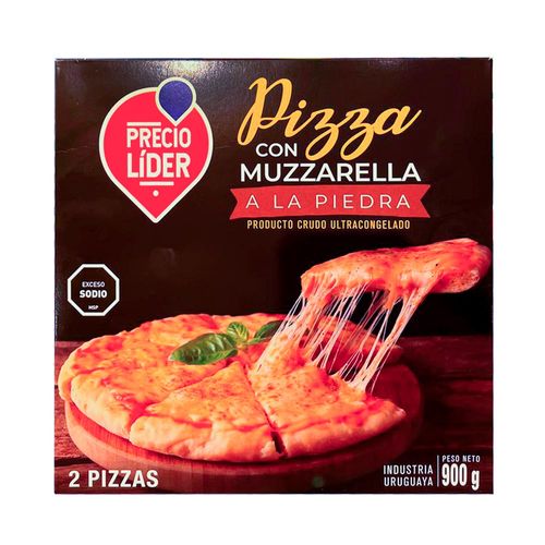 Pizza con muzzarella PRECIO LÍDER x 2 caja 900 g