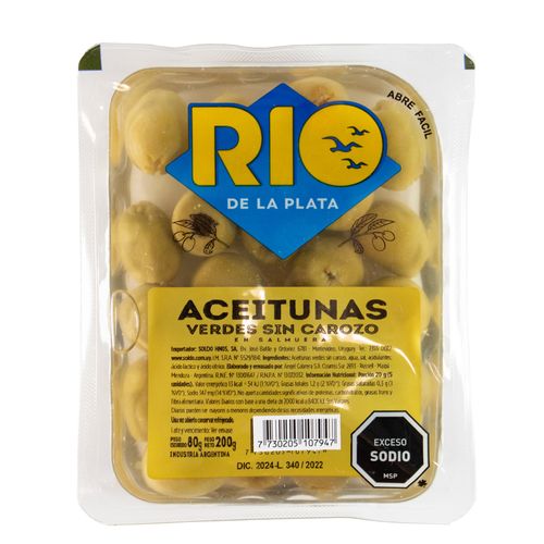 Aceitunas sin carozo RIO DE LA PLATA 80 g