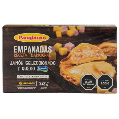 Empanadas jamón y queso PANGIORNO x 6 un. 420 g