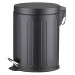 Papelera-con-pedal-5-L-redonda-HOME-negra-26x205x28-cm