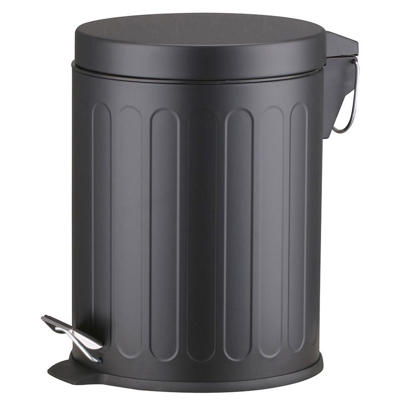 Papelera-con-pedal-5-L-redonda-HOME-negra-26x205x28-cm
